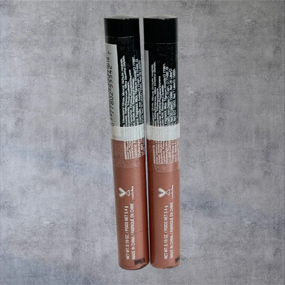Wet n Wild Lip Gloss Womens 0.19oz 554B Bronze Berry NEW 2pk‎ MegaSlicks Shimmer